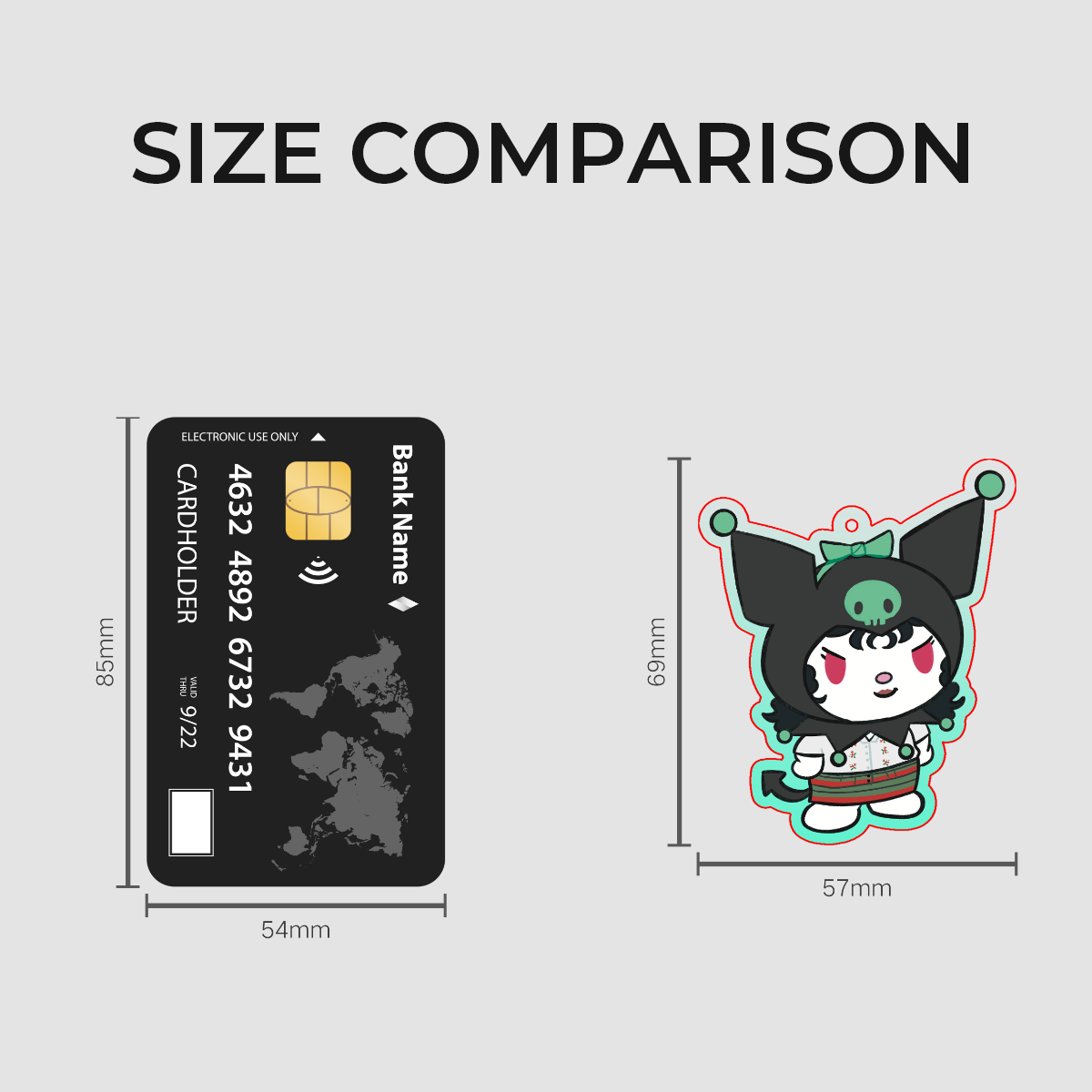 KuromiClaud Acrylic Keychain