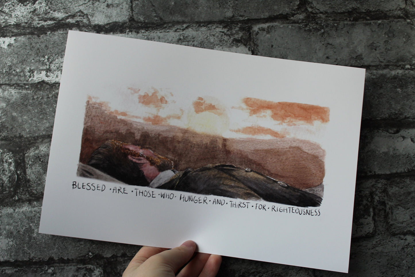 Blessed Are Those Watercolour Print