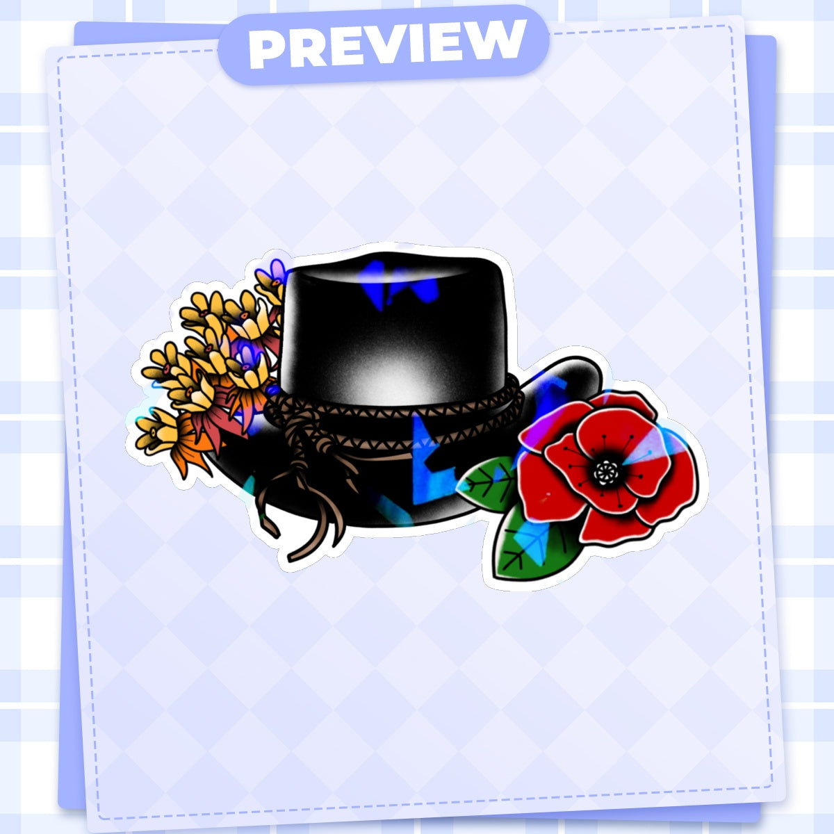 Arthur Hat Holo Sticker