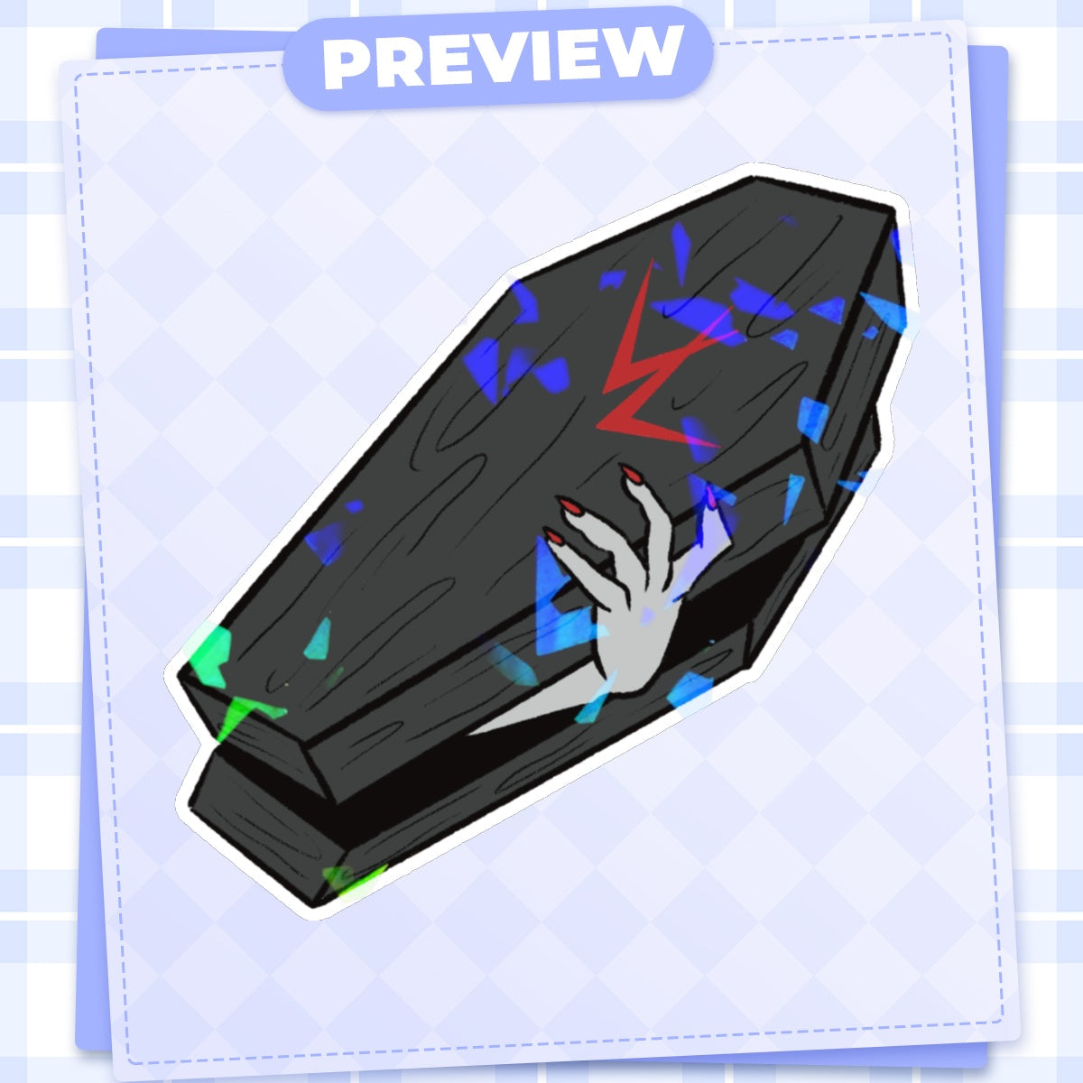 VL Holo Coffin Sticker